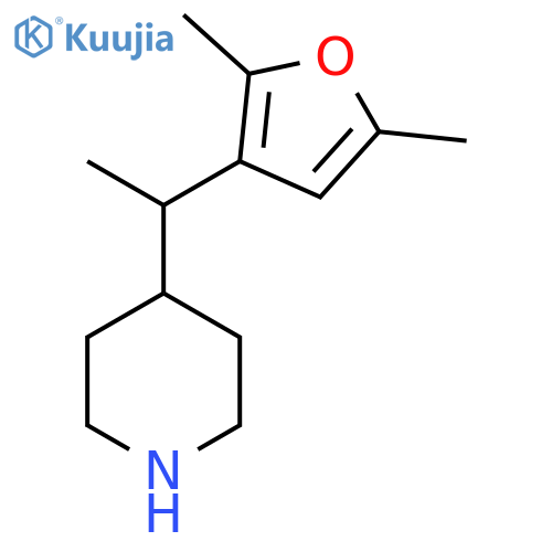 4-1-(2,5-dimethylfuran-3-yl)ethylpiperidine structure