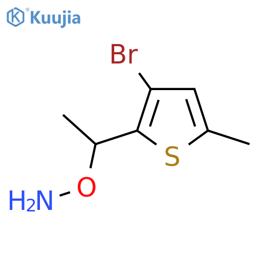 O-1-(3-bromo-5-methylthiophen-2-yl)ethylhydroxylamine structure