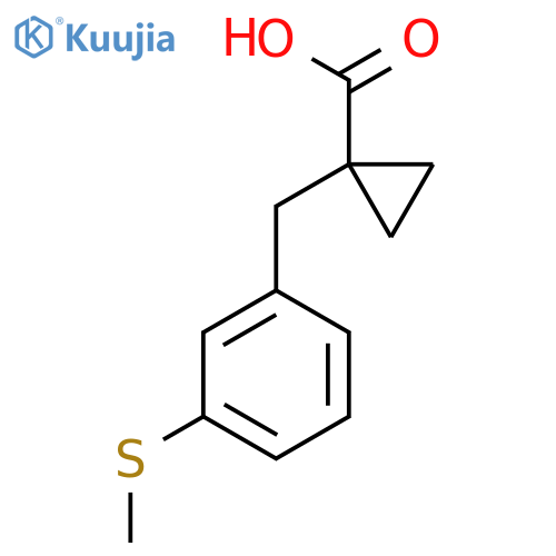 1-{3-(methylsulfanyl)phenylmethyl}cyclopropane-1-carboxylic acid structure