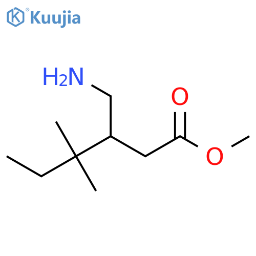 methyl 3-(aminomethyl)-4,4-dimethylhexanoate structure