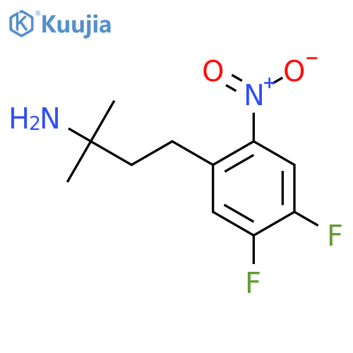4-(4,5-difluoro-2-nitrophenyl)-2-methylbutan-2-amine structure