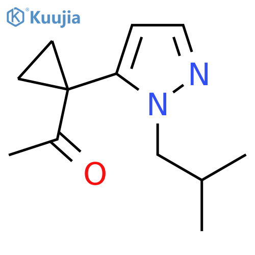 1-{1-1-(2-methylpropyl)-1H-pyrazol-5-ylcyclopropyl}ethan-1-one structure