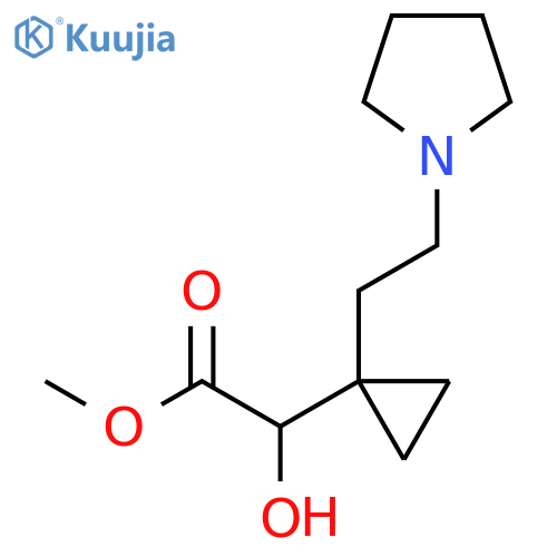 methyl 2-hydroxy-2-{1-2-(pyrrolidin-1-yl)ethylcyclopropyl}acetate structure