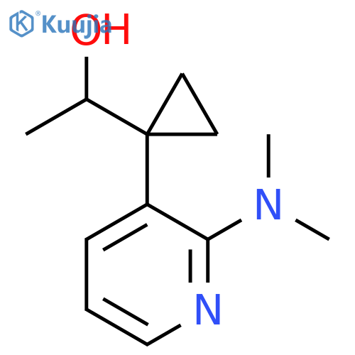 1-{1-2-(dimethylamino)pyridin-3-ylcyclopropyl}ethan-1-ol structure
