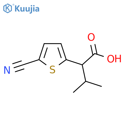 2-(5-cyanothiophen-2-yl)-3-methylbutanoic acid structure