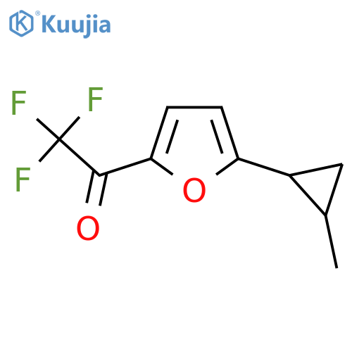 2,2,2-trifluoro-1-5-(2-methylcyclopropyl)furan-2-ylethan-1-one structure