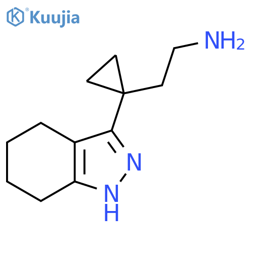 2-1-(4,5,6,7-tetrahydro-1H-indazol-3-yl)cyclopropylethan-1-amine structure