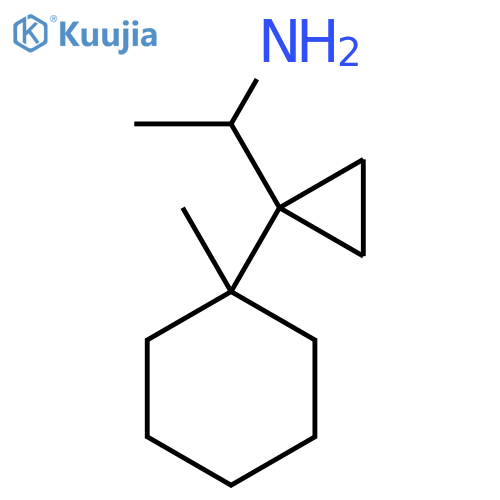 1-1-(1-methylcyclohexyl)cyclopropylethan-1-amine structure