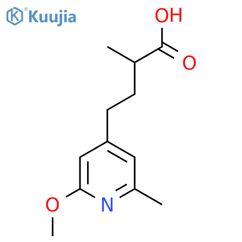 4-(2-methoxy-6-methylpyridin-4-yl)-2-methylbutanoic acid structure