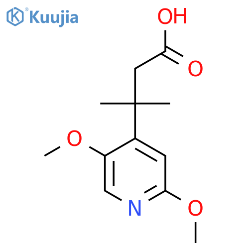 3-(2,5-dimethoxypyridin-4-yl)-3-methylbutanoic acid structure