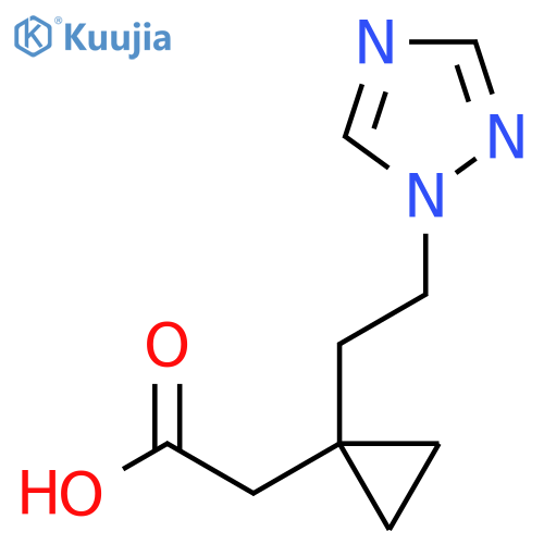 2-{1-2-(1H-1,2,4-triazol-1-yl)ethylcyclopropyl}acetic acid structure