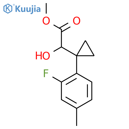 methyl 2-1-(2-fluoro-4-methylphenyl)cyclopropyl-2-hydroxyacetate structure