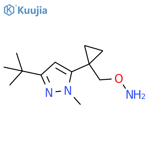 O-{1-(3-tert-butyl-1-methyl-1H-pyrazol-5-yl)cyclopropylmethyl}hydroxylamine structure
