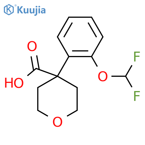 4-2-(difluoromethoxy)phenyloxane-4-carboxylic acid structure