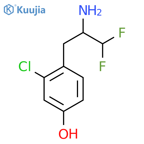 4-(2-amino-3,3-difluoropropyl)-3-chlorophenol structure