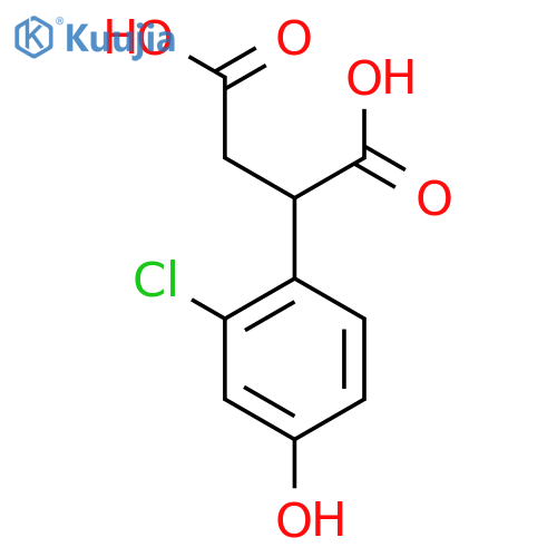 2-(2-chloro-4-hydroxyphenyl)butanedioic acid structure