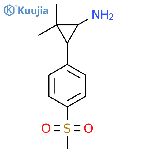 3-(4-methanesulfonylphenyl)-2,2-dimethylcyclopropan-1-amine structure
