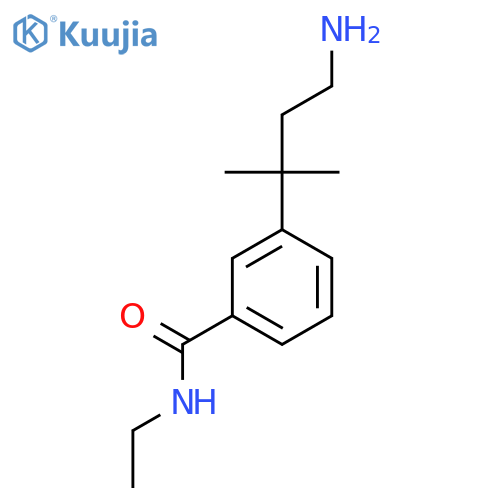 3-(4-amino-2-methylbutan-2-yl)-N-ethylbenzamide structure