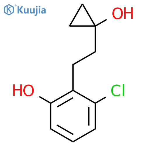 3-chloro-2-2-(1-hydroxycyclopropyl)ethylphenol structure