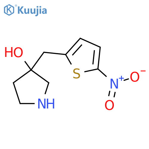 3-[(5-Nitrothiophen-2-yl)methyl]pyrrolidin-3-ol structure