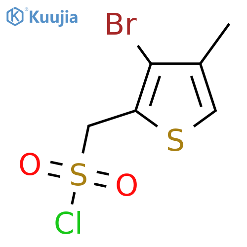 (3-Bromo-4-methylthiophen-2-yl)methanesulfonyl chloride structure