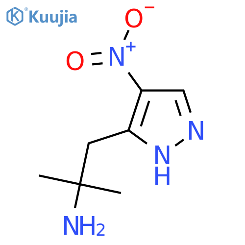 2-methyl-1-(4-nitro-1H-pyrazol-3-yl)propan-2-amine structure