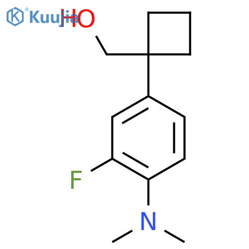 {1-4-(dimethylamino)-3-fluorophenylcyclobutyl}methanol structure