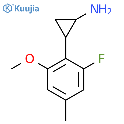 2-(2-fluoro-6-methoxy-4-methylphenyl)cyclopropan-1-amine structure