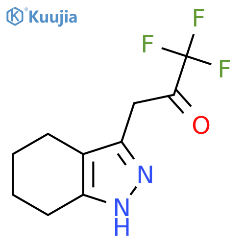 1,1,1-trifluoro-3-(4,5,6,7-tetrahydro-1H-indazol-3-yl)propan-2-one structure