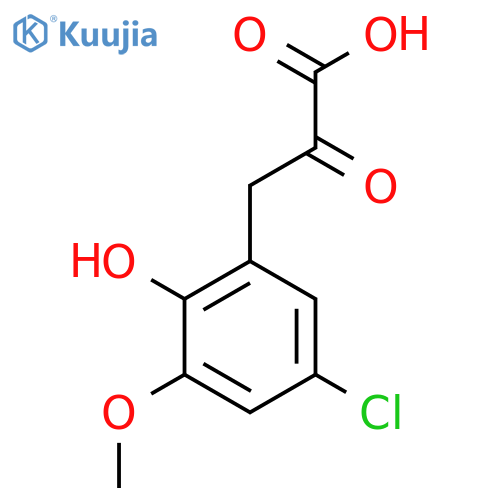3-(5-chloro-2-hydroxy-3-methoxyphenyl)-2-oxopropanoic acid structure