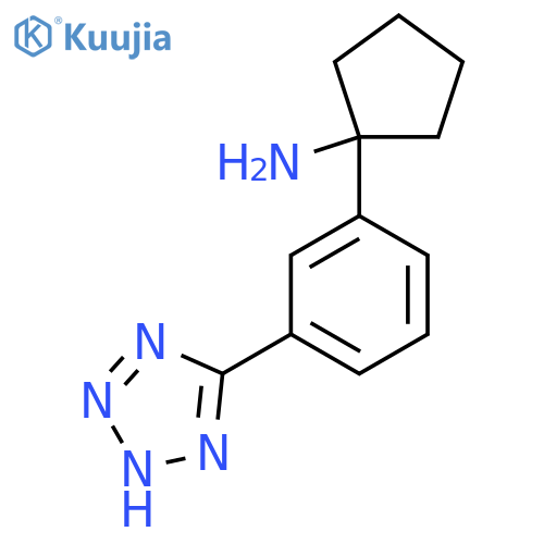 1-3-(1H-1,2,3,4-tetrazol-5-yl)phenylcyclopentan-1-amine structure
