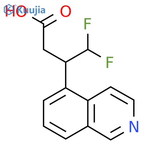 4,4-difluoro-3-(isoquinolin-5-yl)butanoic acid structure