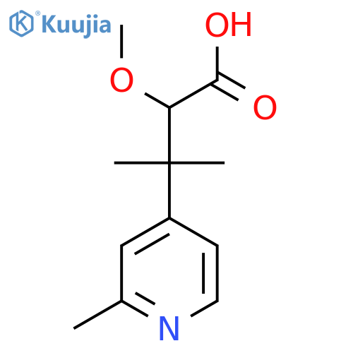 2-methoxy-3-methyl-3-(2-methylpyridin-4-yl)butanoic acid structure