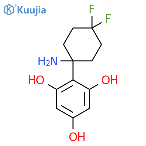 2-(1-amino-4,4-difluorocyclohexyl)benzene-1,3,5-triol structure