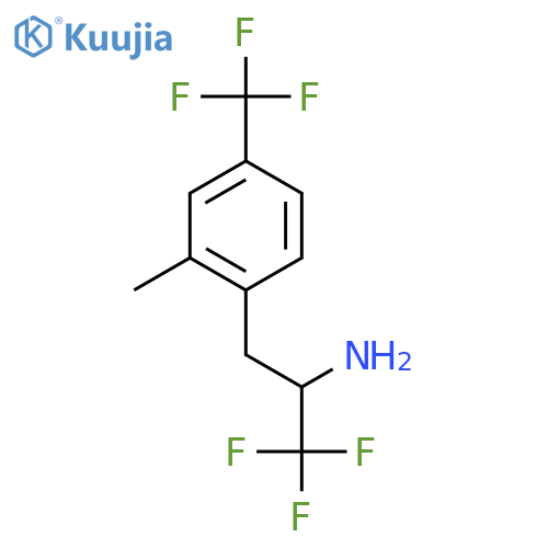 1,1,1-trifluoro-3-2-methyl-4-(trifluoromethyl)phenylpropan-2-amine structure