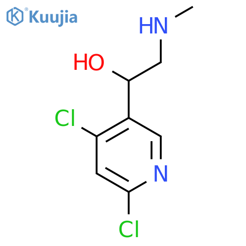 1-(4,6-dichloropyridin-3-yl)-2-(methylamino)ethan-1-ol structure