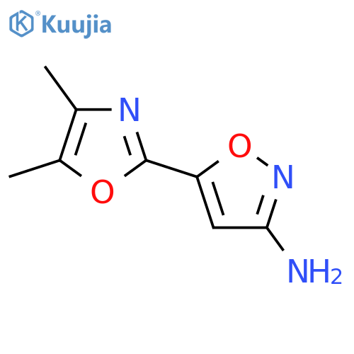 5-(dimethyl-1,3-oxazol-2-yl)-1,2-oxazol-3-amine structure