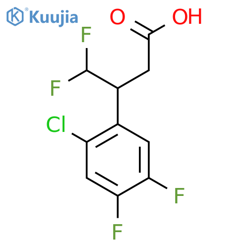 3-(2-chloro-4,5-difluorophenyl)-4,4-difluorobutanoic acid structure