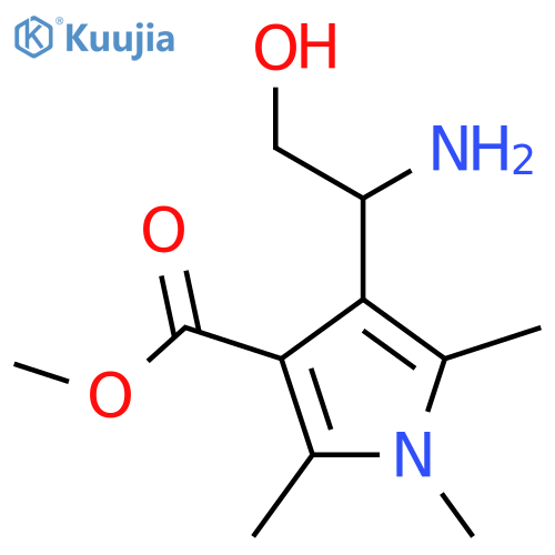 methyl 4-(1-amino-2-hydroxyethyl)-1,2,5-trimethyl-1H-pyrrole-3-carboxylate structure