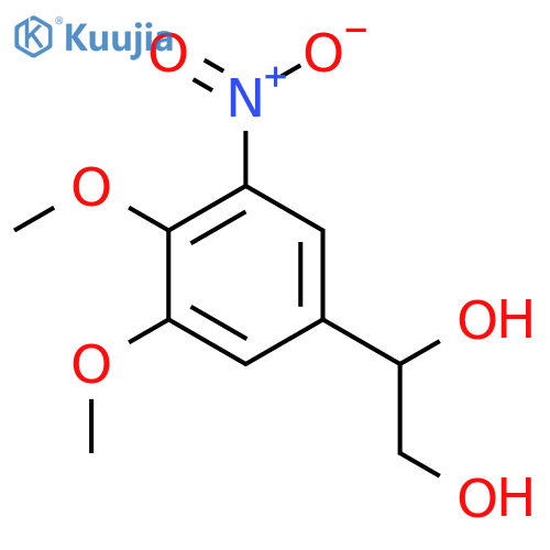 1-(3,4-dimethoxy-5-nitrophenyl)ethane-1,2-diol structure