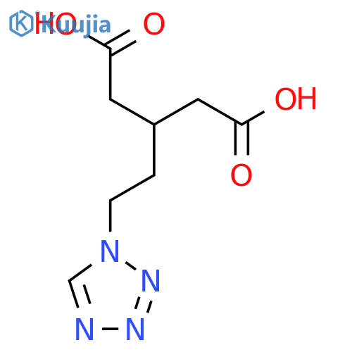 3-2-(1H-1,2,3,4-tetrazol-1-yl)ethylpentanedioic acid structure