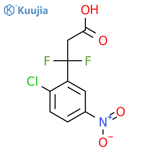 3-(2-chloro-5-nitrophenyl)-3,3-difluoropropanoic acid structure