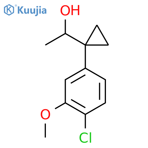 1-1-(4-chloro-3-methoxyphenyl)cyclopropylethan-1-ol structure