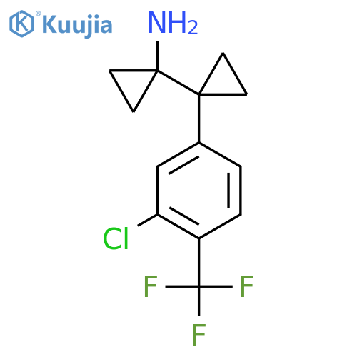 1-{1-3-chloro-4-(trifluoromethyl)phenylcyclopropyl}cyclopropan-1-amine structure
