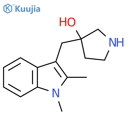 3-(1,2-dimethyl-1H-indol-3-yl)methylpyrrolidin-3-ol structure