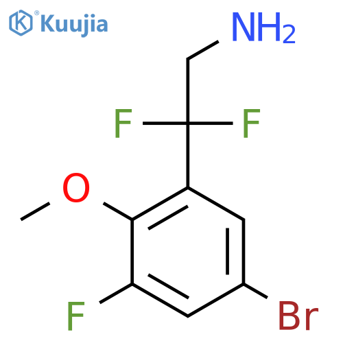 2-(5-bromo-3-fluoro-2-methoxyphenyl)-2,2-difluoroethan-1-amine structure