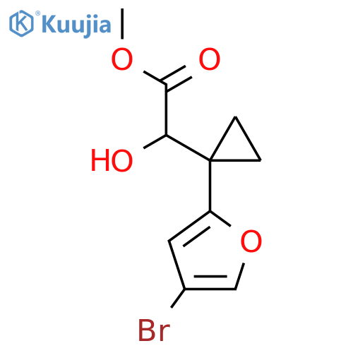methyl 2-1-(4-bromofuran-2-yl)cyclopropyl-2-hydroxyacetate structure