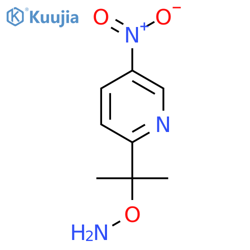 O-2-(5-nitropyridin-2-yl)propan-2-ylhydroxylamine structure
