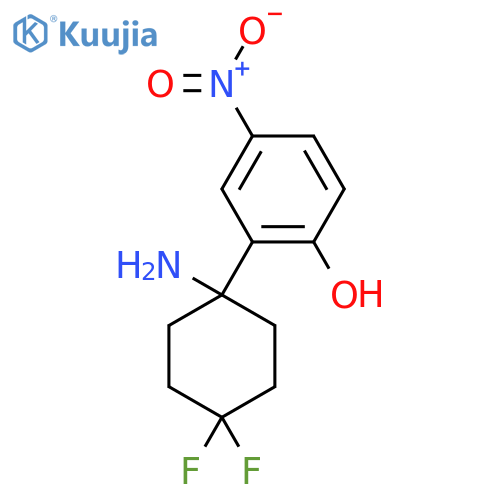 2-(1-amino-4,4-difluorocyclohexyl)-4-nitrophenol structure