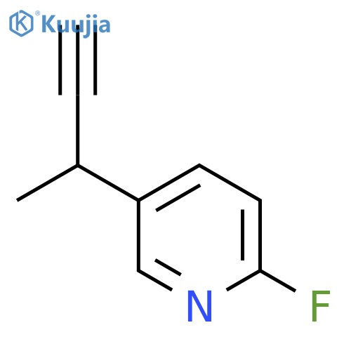 5-(but-3-yn-2-yl)-2-fluoropyridine structure